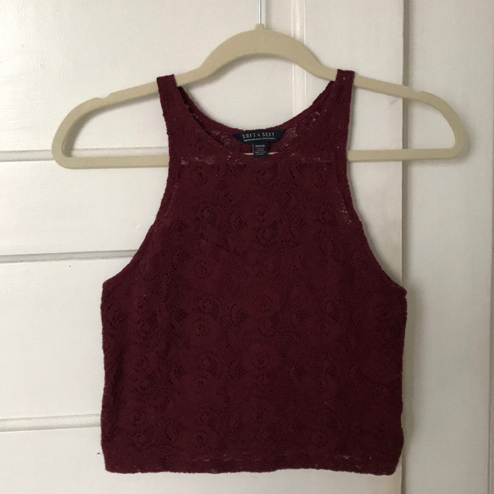 American Eagle Soft & Sexy Lace Crop Top
